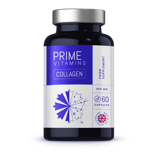 Marine Collagen 400mg, Hydrolysed Type 1 Collagen, 60 Capsules - 2 Month Supply, UK Made